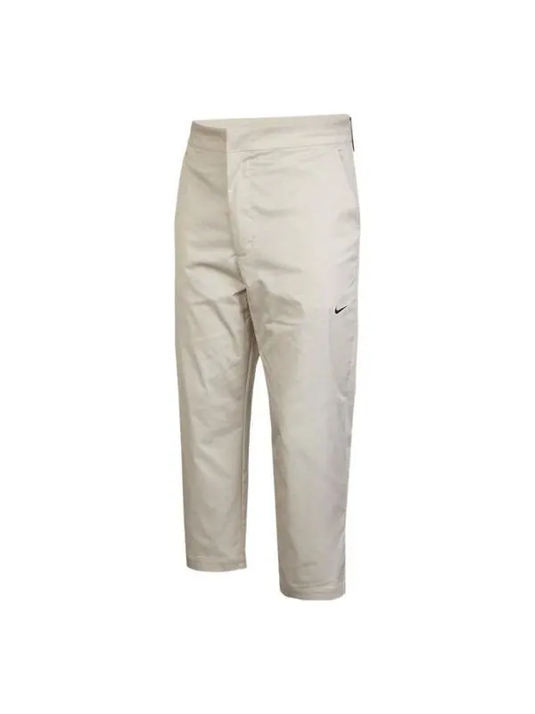 Брюки men's solid color straight slim fit woven casual long pants/trousers white Nike — изображение 1 из 4, мульти