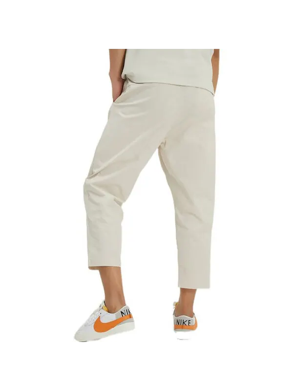 Брюки men's solid color straight slim fit woven casual long pants/trousers white Nike — изображение 4 из 4, мульти