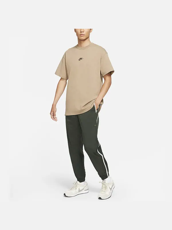 Брюки men's running training breathable bundle feet sports pants/trousers/joggers olive green Nike — изображение 3 из 4