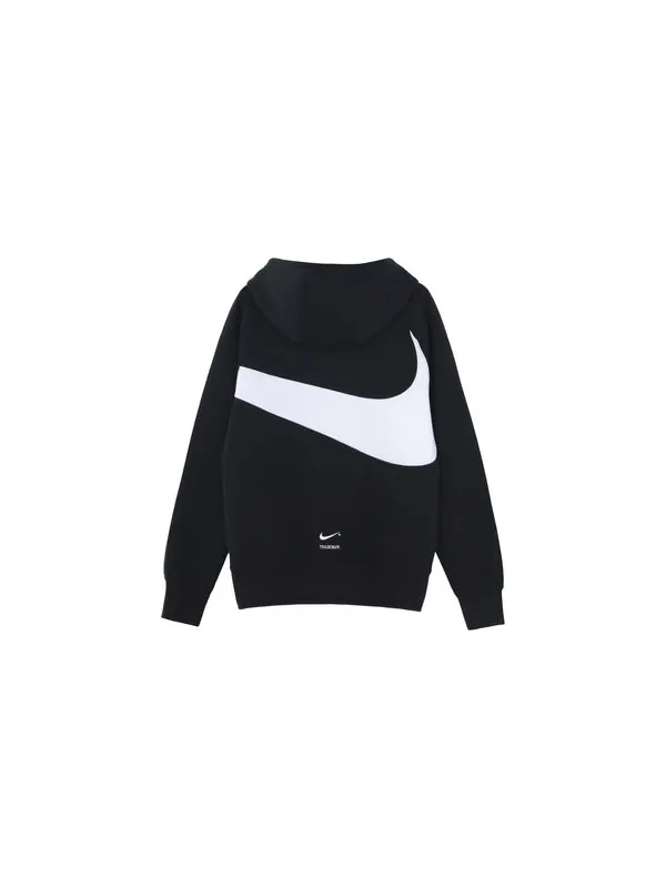 Толстовка Men's Nike Sportswear Swoosh Tech Fleece Contrasting Colors Large Logo Printing Sports — изображение 2 из 4, черный