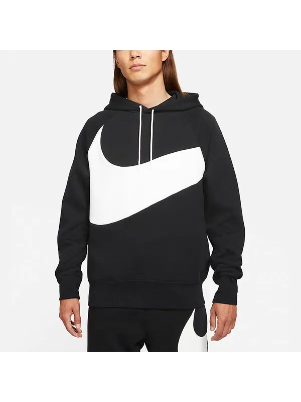 Толстовка Men's Nike Sportswear Swoosh Tech Fleece Contrasting Colors Large Logo Printing Sports — изображение 4 из 4, черный