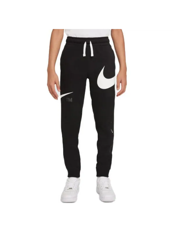 Брюки large logo printing knit sports pants/trousers/joggers boy black Nike — изображение 3 из 3, черный