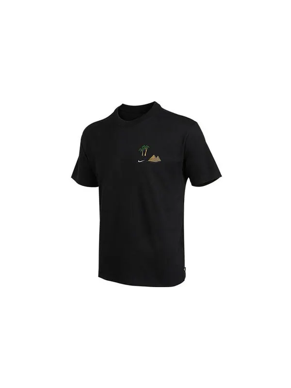 Футболка men's sb back shoes skateboard round neck short sleeve black t-shirt Nike — изображение 3 из 4, черный