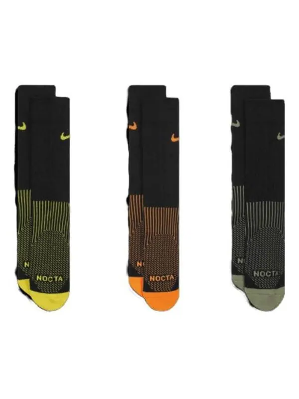 Носки x nocta drake dri fit logo 3 пары носков Nike — изображение 1 из 1, черный/мульти
