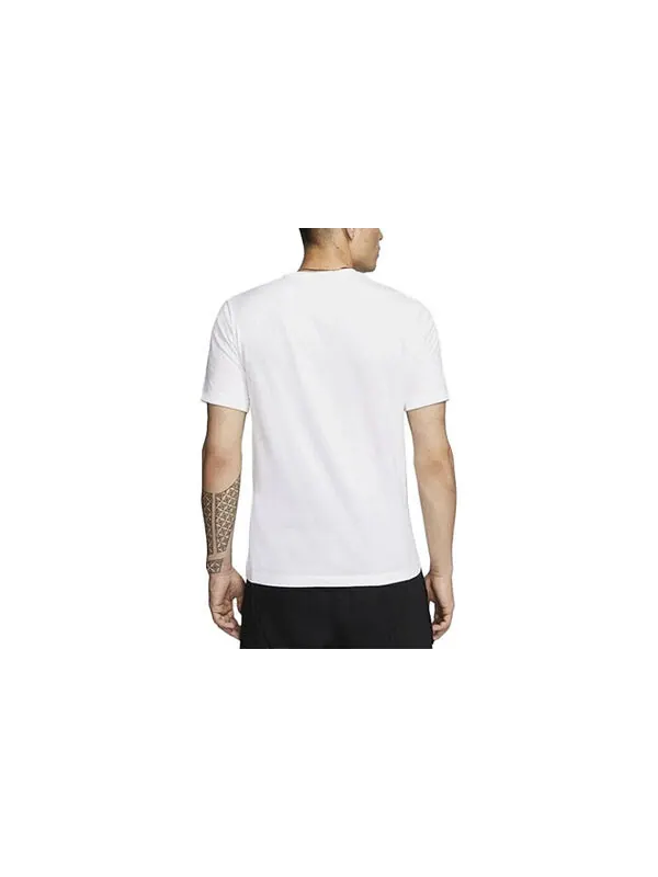 Футболка Men's Nike Casual Sports Printing Round Neck Short Sleeve White T-Shirt — изображение 2 из 2, мульти