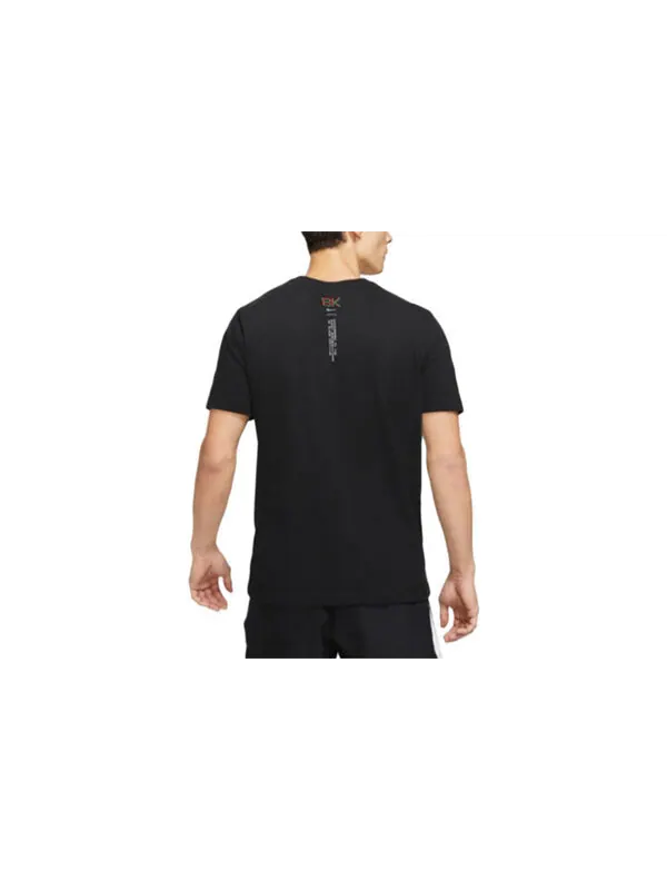 Футболка dri-fit eliud casual sports running training short sleeve black Nike — изображение 2 из 3, черный