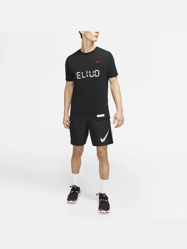 Футболка dri-fit eliud casual sports running training short sleeve black Nike — изображение 3 из 3, черный