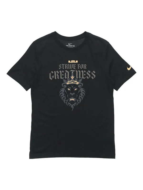 Футболка Nike LeBron James Basketball Sports Printing Round Neck Short Sleeve Black — изображение 1 из 4, черный