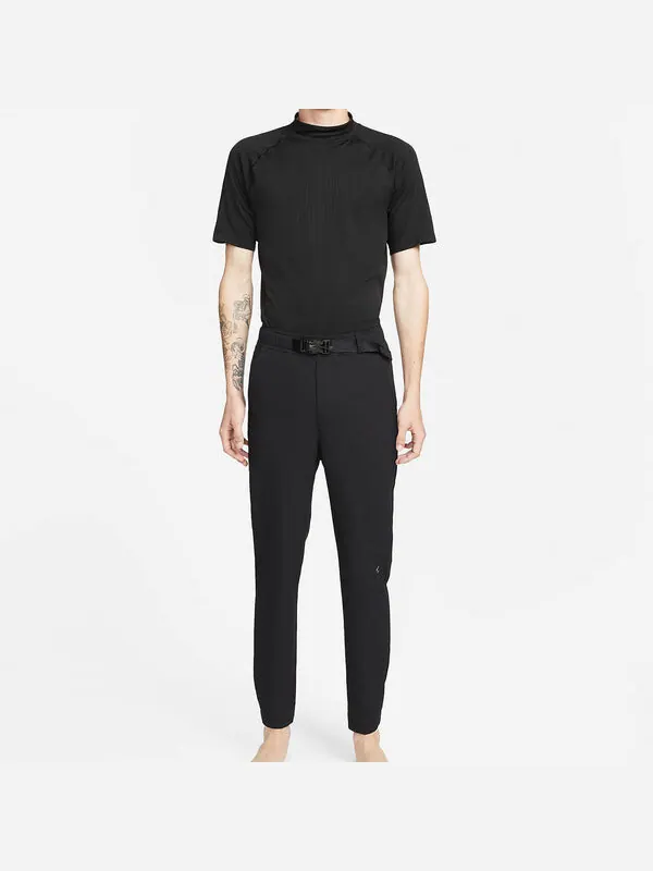 Брюки men's x mmw crossover ss22 elastic waist solid color casual long pants/trousers autumn black Nike — 3