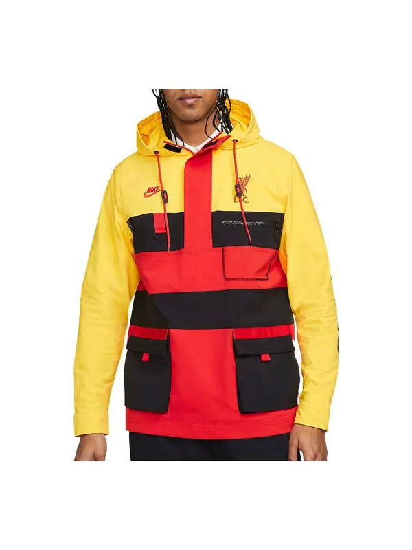 Куртка Nike Logo 'Yellow Rush Red Black' — изображение 1 из 4, желтый/красный/черный