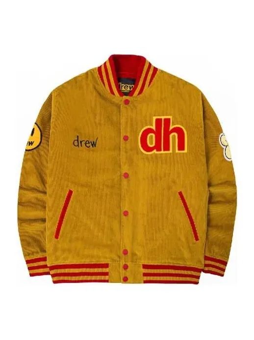 Куртка corduroy varsity jacket 'brown' Drew House — изображение 1 из 2, коричневый