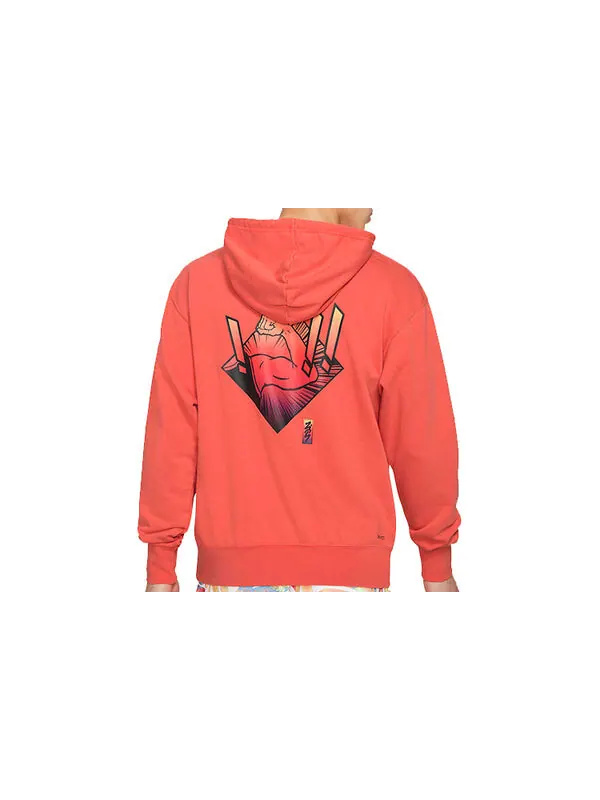 Толстовка Air Jordan Dri-FIT Zion Sports Hoodies 'Orangered Red' — изображение 2 из 2, оранжевый красный