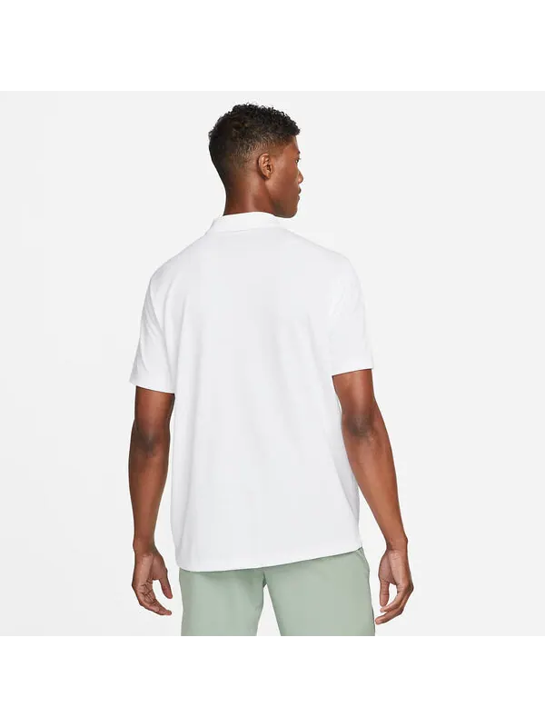 Рубашка NikeCourt Dri-FIT Tennis Polo Shirt 'White' — изображение 3 из 4, белый/черный