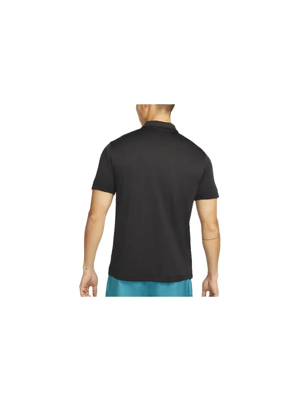 Футболка men's solid color buckle short sleeve polo black polo shirt Nike — изображение 2 из 3, мульти