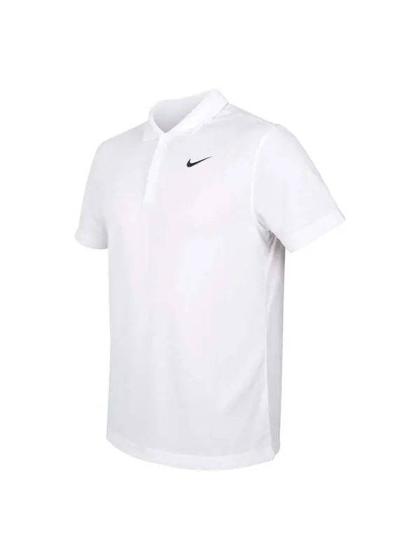 Футболка men's small logo solid color short sleeve white polo shirt Nike — изображение 1 из 3, мульти