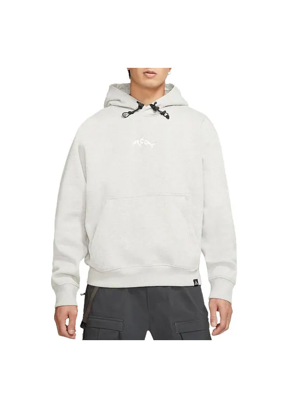 Толстовка Nike ACG Dolphin Hoodie 'Grey White' — изображение 1 из 4, серый/белый