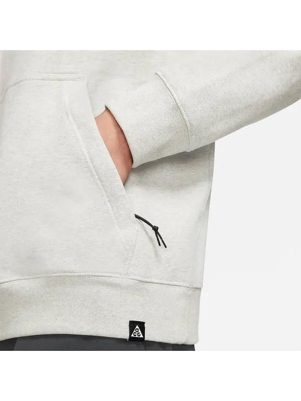 Толстовка Nike ACG Dolphin Hoodie 'Grey White' — изображение 4 из 4, серый/белый