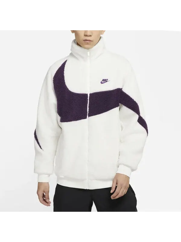 Куртка big logo lamb velvet jacket sail white Nike — изображение 4 из 4, белый