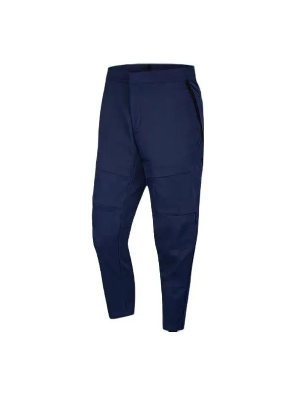 Брюки men's solid color button straight sports pants/trousers/joggers autumn blue Nike — изображение 1 из 3, мульти