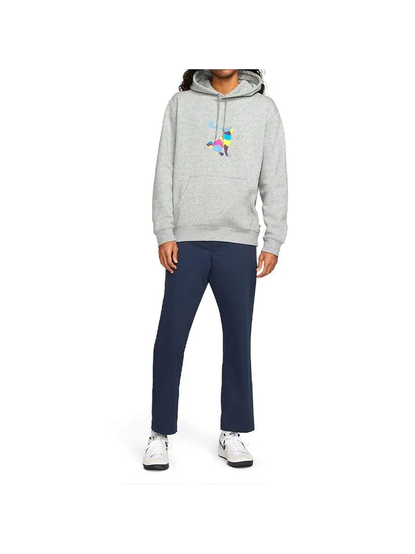 Толстовка Nike graphic hoodie 'Grey' — изображение 3 из 4, серый