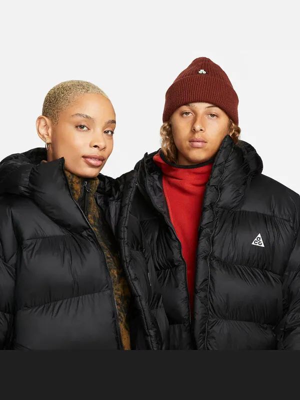Куртка Nike ACG Lunar Lake Puffer Jacket 'Triple Black' — изображение 3 из 4, черный