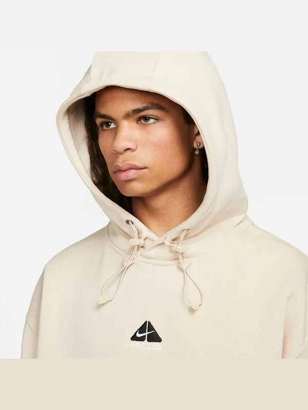 Толстовка Nike ACG Therma-FIT Fleece Pullover Hoodie 'Light Beige' — изображение 3 из 4, светлый бежевый