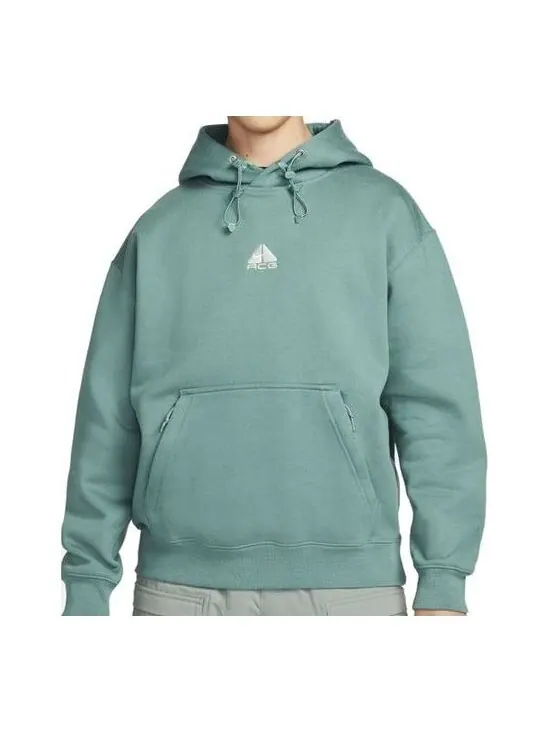 Толстовка Nike ACG Fleece Logo Hoodie 'Green' — изображение 1 из 4, зеленый