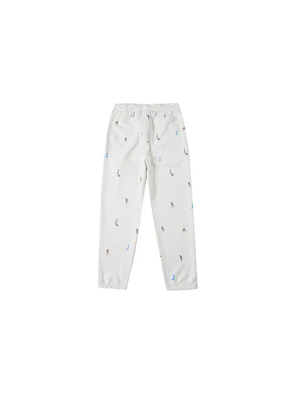 Брюки Air Jordan Essentials Funny Pattern Knit Bundle Feet Sports Pants 'White' — изображение 2 из 4, белый