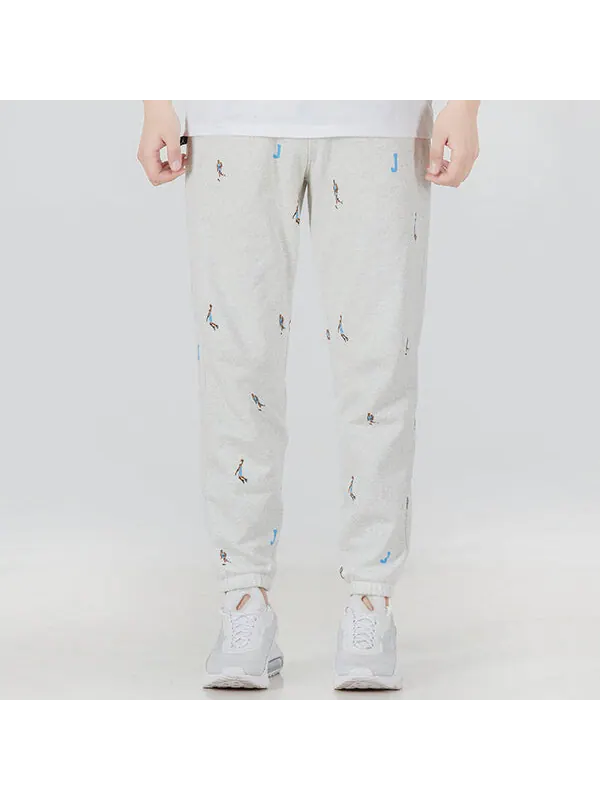 Брюки Air Jordan Essentials Funny Pattern Knit Bundle Feet Sports Pants 'White' — изображение 3 из 4, белый
