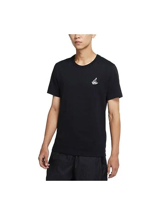 Футболка men's printing short sleeve casual embroidered short sleeve black t-shirt Air Jordan — изображение 1 из 4, черный