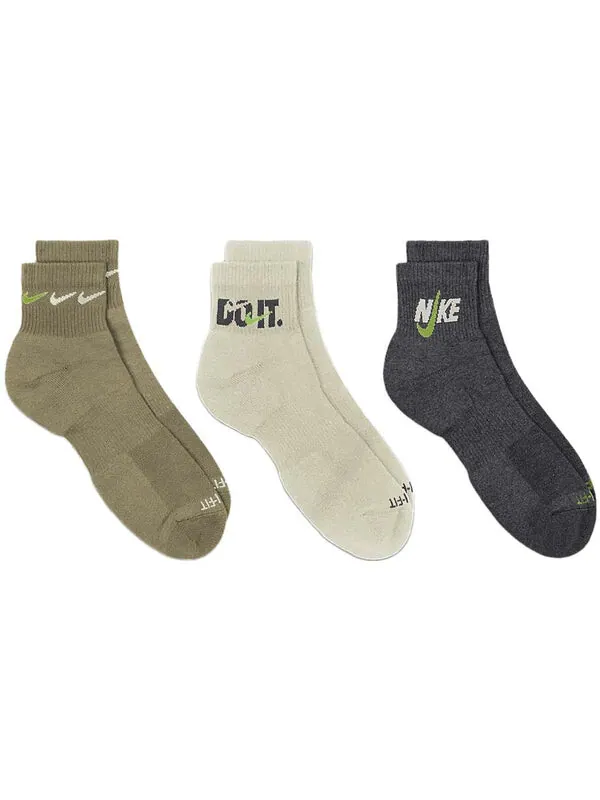 Носки Nike Everyday Plus padded ankle training tights 'Olive White Black' — изображение 2 из 2, мульти