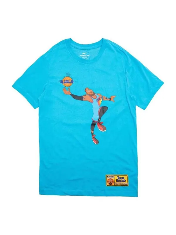 Футболка Nike LeBron x Space Jam A Legacy Tune Squad T-Shirt 'Light Blue Fury' — изображение 1 из 4, светлый синий