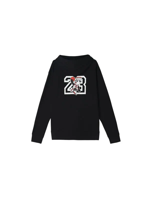 Толстовка Men's Air Jordan Casual Sports Drawstring Black — изображение 2 из 4, черный