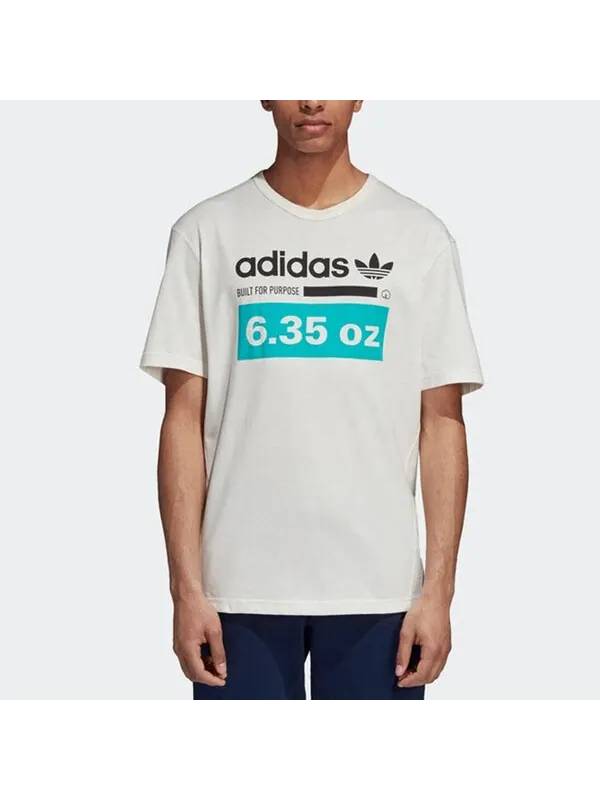 Футболка оригиналы kaval grp футболка свободная логотип короткий рукав Adidas — изображение 3 из 4, белый