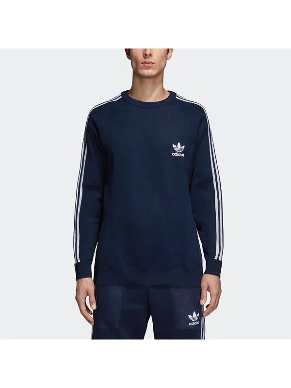 Толстовка originals knit crew 'collegiate navy' Adidas — изображение 3 из 4, синий