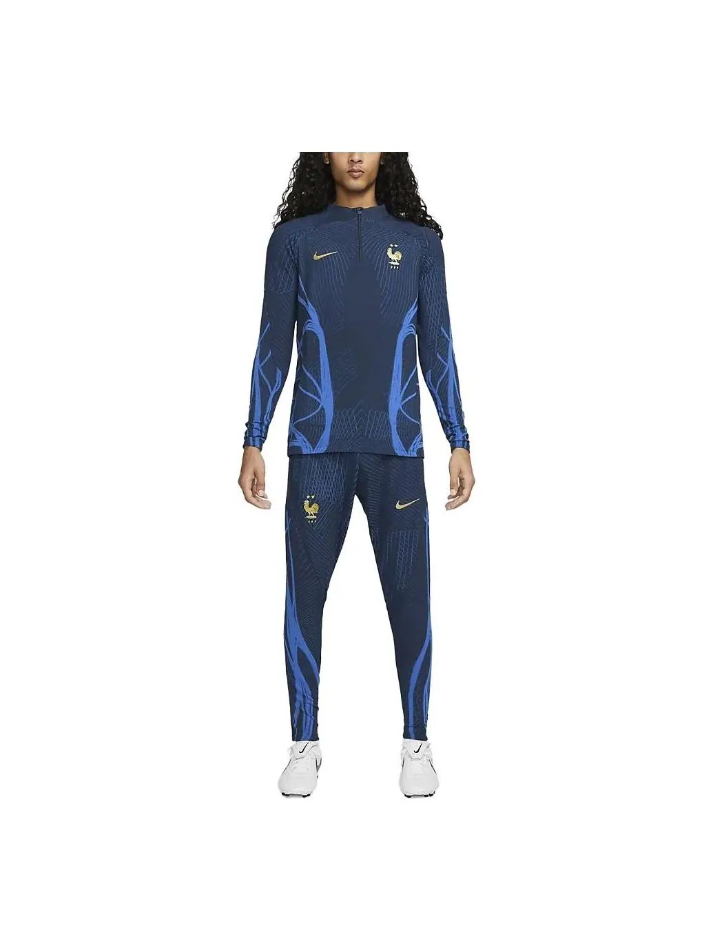 Спортивный топ Nike France Dri-fit ADV Elite 1/4 Zip Strike Drill Top 'Blue' DH6423-410 — изображение 1 из 5, синий