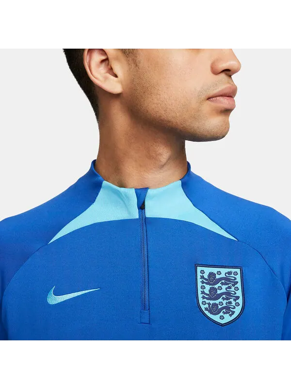Футболка england dri fit strike 1 4 zip l s drilling top Nike — изображение 2 из 3, синий