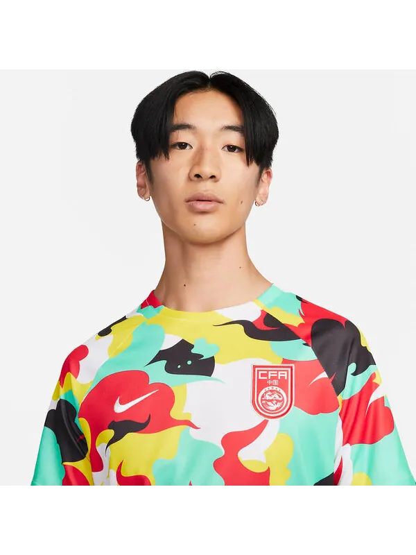 Футболка dri fit china pre match футбольная майка Nike, мульитколор — изображение 2 из 4, мульти