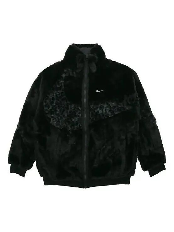 Куртка Nike Sportswear Swoosh Logo Casual FleeceJacket Men Black — изображение 1 из 4, черный