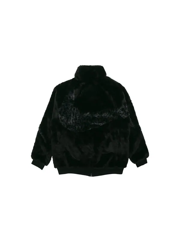 Куртка Nike Sportswear Swoosh Logo Casual FleeceJacket Men Black — изображение 2 из 4, черный