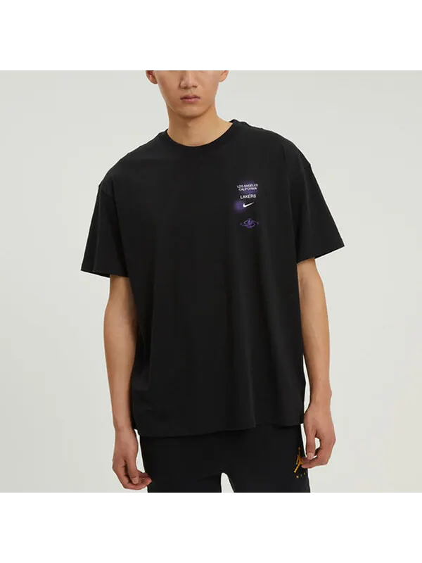 Футболка Nike x NBA Crossover Los Angeles Lakers Courtside Pattern Printing Round Neck Short Sleeve — изображение 4 из 4