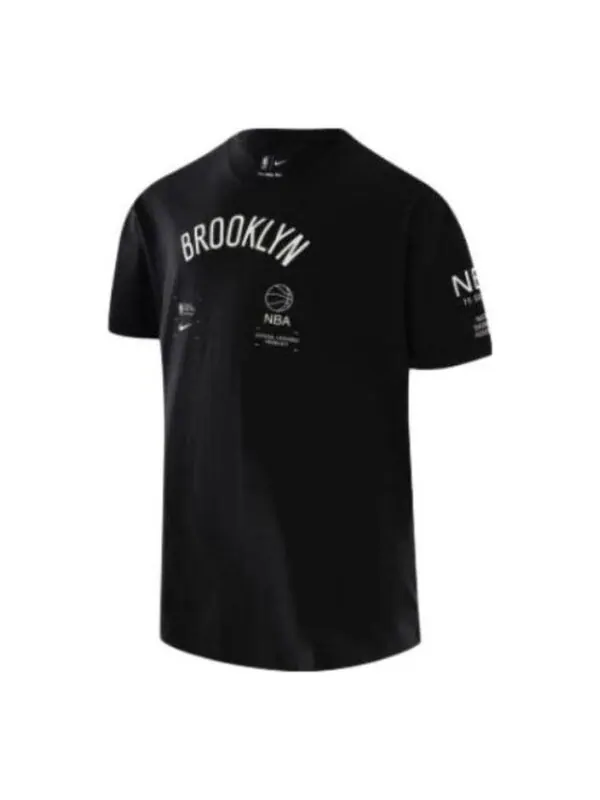 Футболка с изображением Бруклин Нетс Nike — изображение 1 из 2, черный/белый