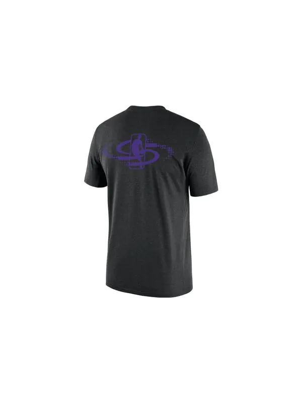 Футболка Nike NBA Los Angeles Lakers Courtside Logo Printing Round Neck Pullover Short Sleeve Black — изображение 2 из 2