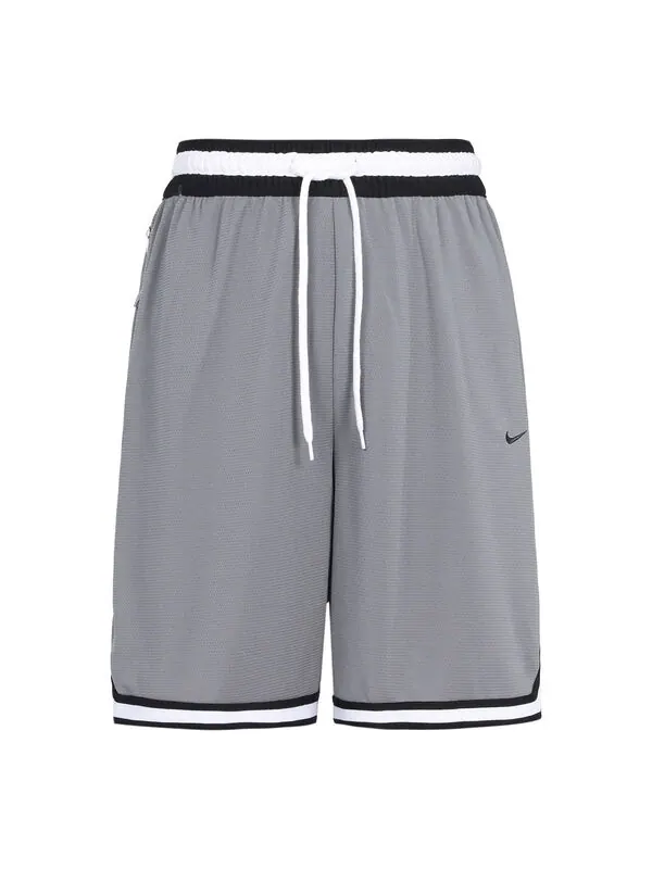 Шорты dri-fit lacing knit loose shorts gray Nike — изображение 1 из 4, серый