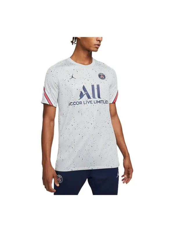 Футболка x psg strike 4-я футболка Air Jordan — изображение 1 из 4, серый/темно-синий