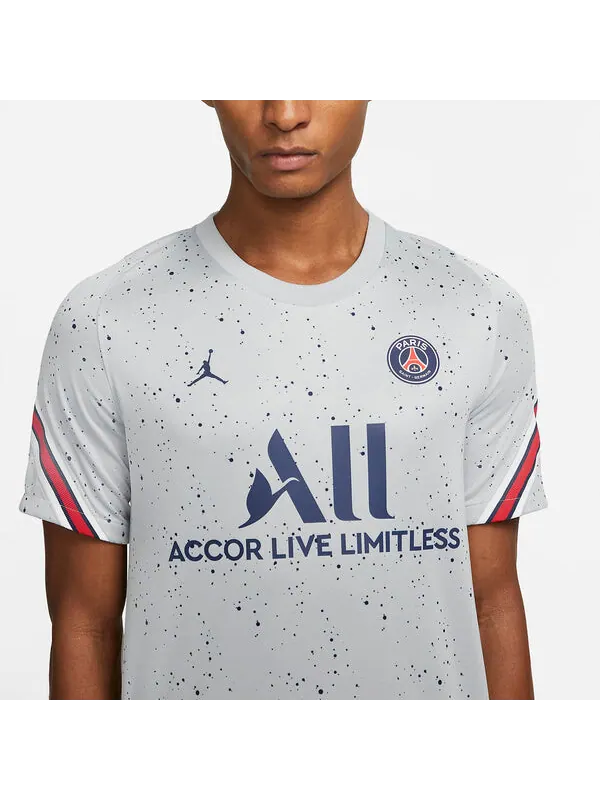 Футболка x psg strike 4-я футболка Air Jordan — изображение 2 из 4, серый/темно-синий
