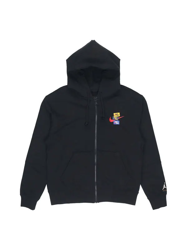 Куртка men's woven label logo sports hooded jacket autumn black Air Jordan — изображение 1 из 4, черный