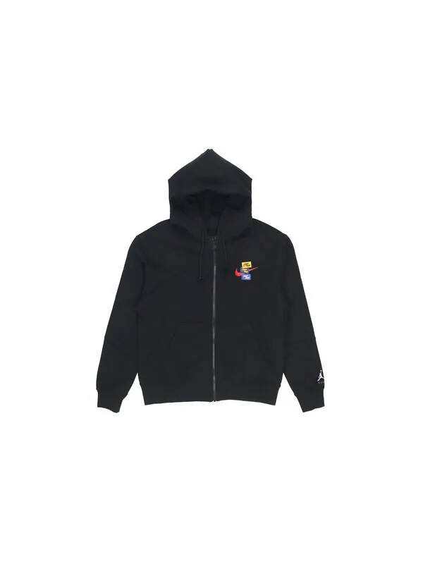 Куртка men's woven label logo sports hooded jacket autumn black Air Jordan — изображение 2 из 4, черный