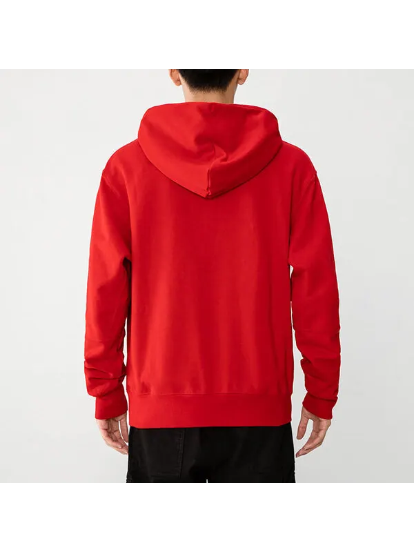 Куртка Men's Air Jordan Woven Label Logo Sports Hooded Jacket Red — изображение 4 из 4, красный