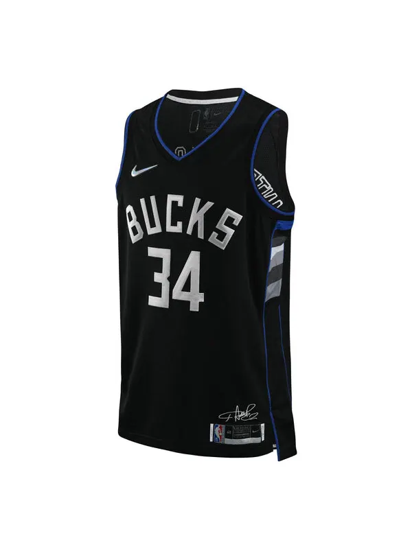 Майка Nike x NBA Milwaukee Bucks Icon Edition Jerseys 'Giannis Antetokounmpo 34' — изображение 1 из 2, черный